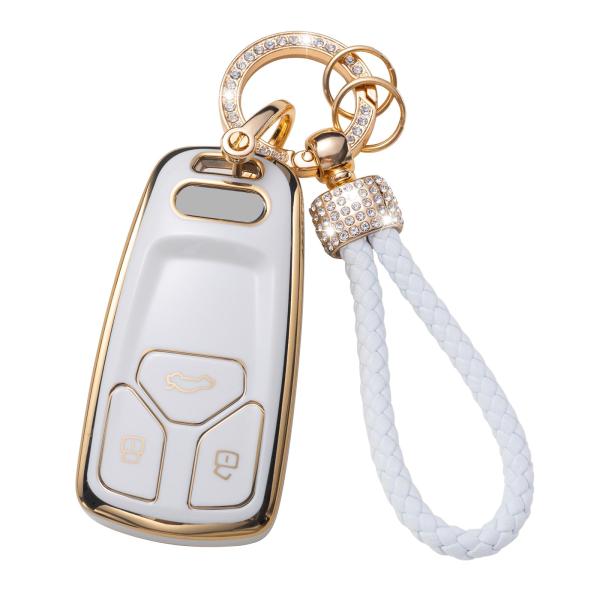【並行輸入品】Gematay for Audi Key Fob Cover, Key Case Sh...
