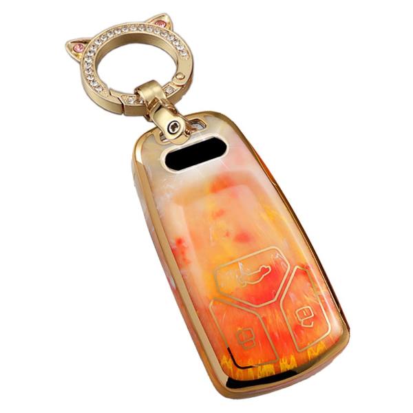 【並行輸入品】SANRILY Jade Texture Key Fob Cover for Audi...