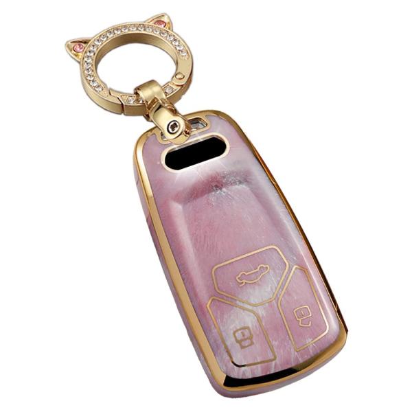 【並行輸入品】SANRILY Jade テクスチャキーフォブカバー Audi A4 Q7 Q5 TT...