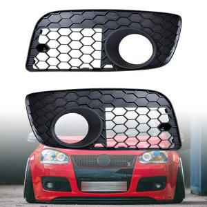【並行輸入品】LeeMas つや消しブラックハニカム六角メッシュフロントバンパーグリルインサート フォグライトカバー 2006 2009 フォル
