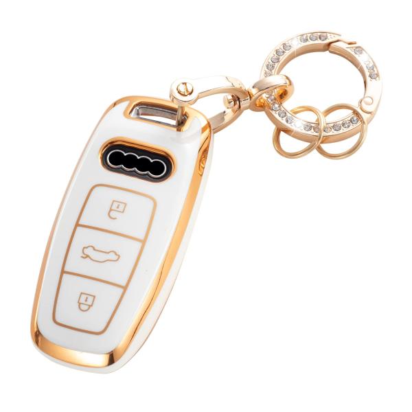 【並行輸入品】RUABIBAN キーフォブカバー Audi対応 キーケース保護 A3 A6 A7 A...