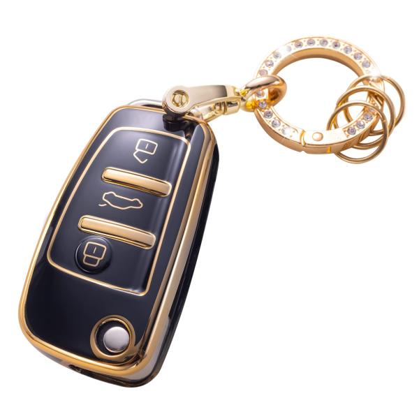 【並行輸入品】Gematay for Audi Key Fob Cover with Keychai...