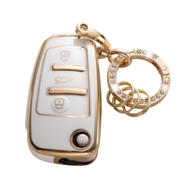 【並行輸入品】Gematay Audi キーフォブカバー キーチェーン付き キーシェルカバー Aud...