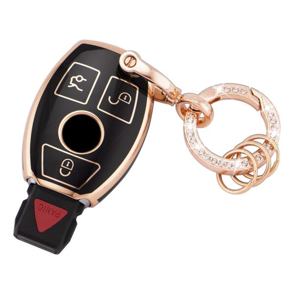 【並行輸入品】EKALA メルセデスキーフォブカバー 3ボタン ソフト TPU キーフォブプロテクタ...