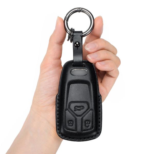 【並行輸入品】LCXWZNDY for Audi Key Fob Cover Genuine Lea...