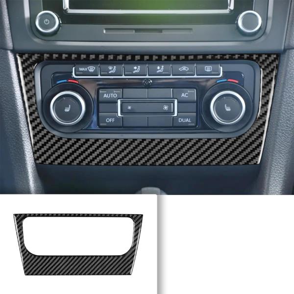 【並行輸入品】QianBao カーボンファイバーセントラルコントロール エアコン調整パネルカバー イ...