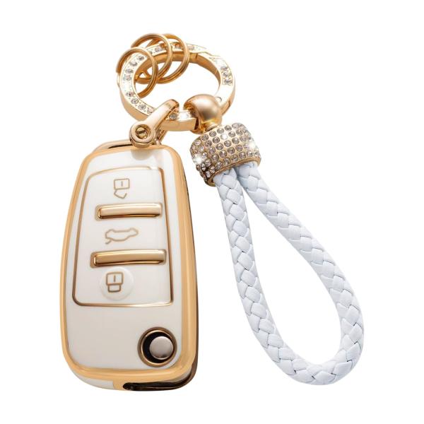 【並行輸入品】Alozbpo キーフォブカバー Aud対応 キーケース シェル Aud A1 A3 ...