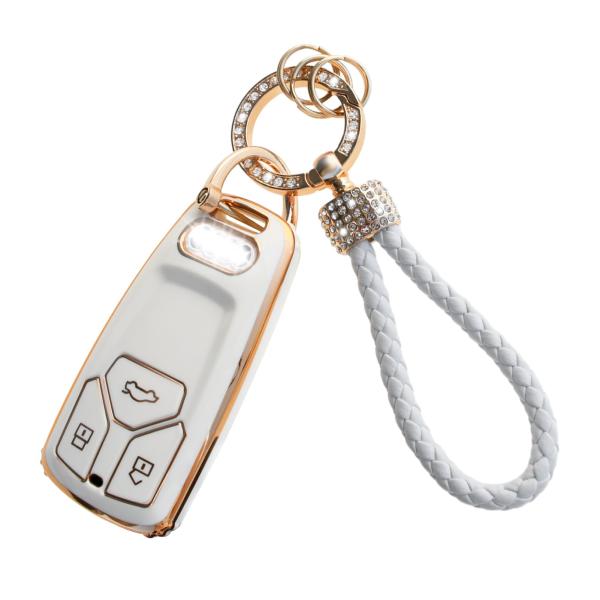【並行輸入品】Alozbpo キーフォブカバー Aud対応 キーケース シェル Aud A4 Q7 ...