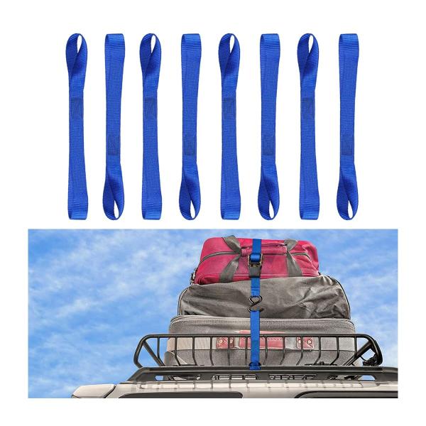 【並行輸入品】BESULEN ソフトループ タイダウンストラップ 8本パック 耐荷重220ポンド 破...