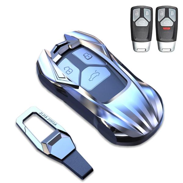 【並行輸入品】Noreyvis アウディキーカバーケース 亜鉛合金スマートキーフォブケース ホルダー...