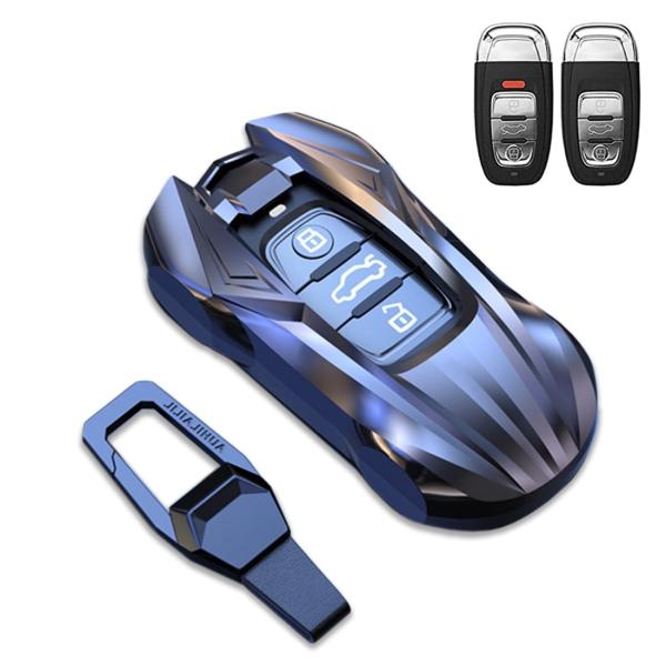 【並行輸入品】Noreyvis アウディキーカバーケース 亜鉛合金 スマートキーフォブケース ホルダ...