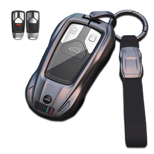 【並行輸入品】Noreyvis アウディキーカバーケース スポーツスタイル 亜鉛合金 車のキーフォブ...