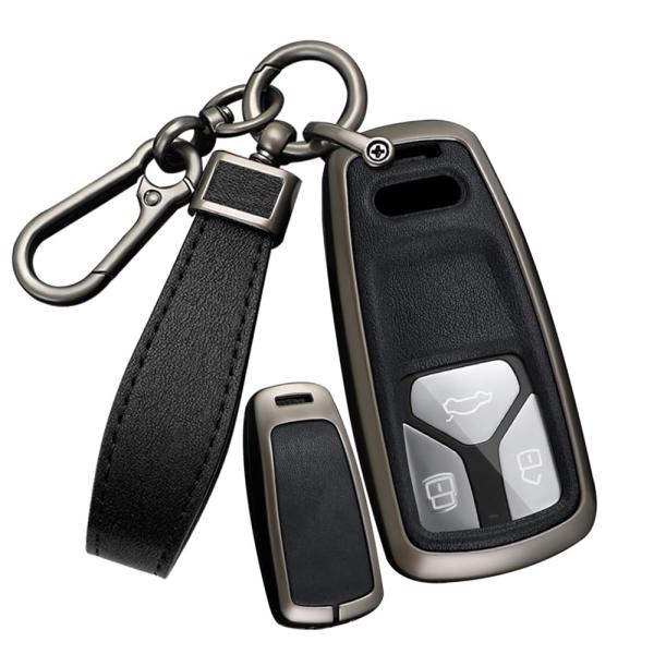 【並行輸入品】SANRILY PU Leather Key Fob Cover Fit for Au...