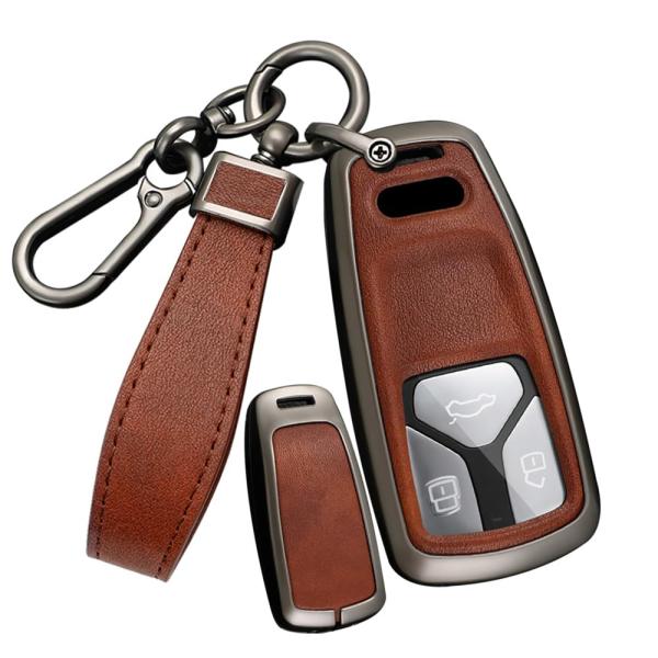 【並行輸入品】SANRILY PU Leather Key Fob Cover Fit for Au...
