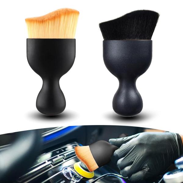 【並行輸入品】Yumfugu (ユムフグ) カーディテールブラシ 車内掃除ダストブラシ 曲面デザイン...