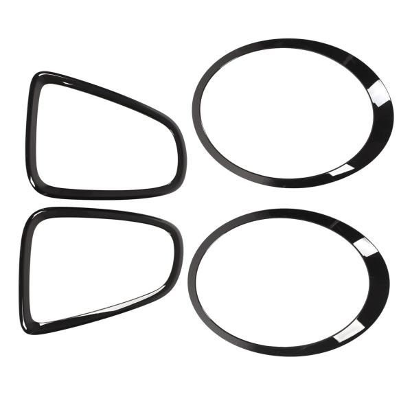 【並行輸入品】ヘッドライトカバートリム、ヘッドライトグリルサラウンドトリムキット、グロスブラックヘッ...