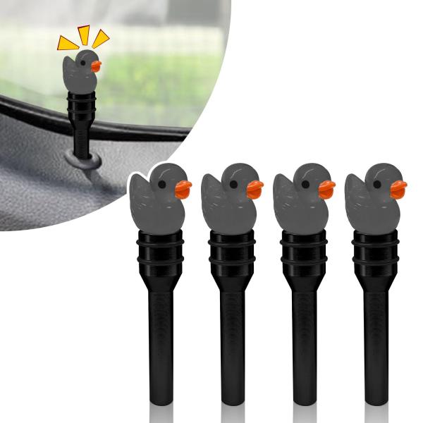 【並行輸入品】xbrtaia かわいいアヒルの車のドアロックノブ、4つの黒い車のドアリフトボルト自動...