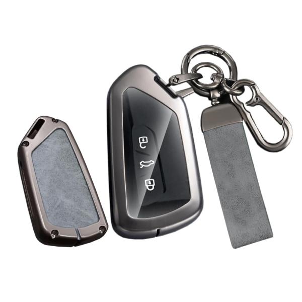 【並行輸入品】SANRILY Metal Leather Smart Key Fob Cover F...