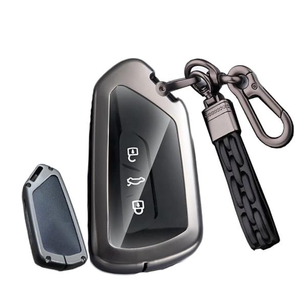 【並行輸入品】SANRILY Metal Leather Smart Key Fob Cover F...