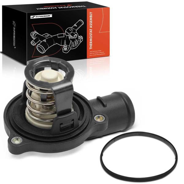 【並行輸入品】A Premium エンジンクーラントサーモスタットハウジングアセンブリ Oリング付き...