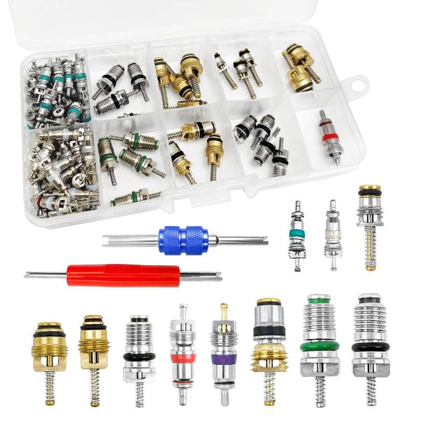 【並行輸入品】102個 空調バルブコア   バルブコアアクセサリー A/C R12 R134a アク...