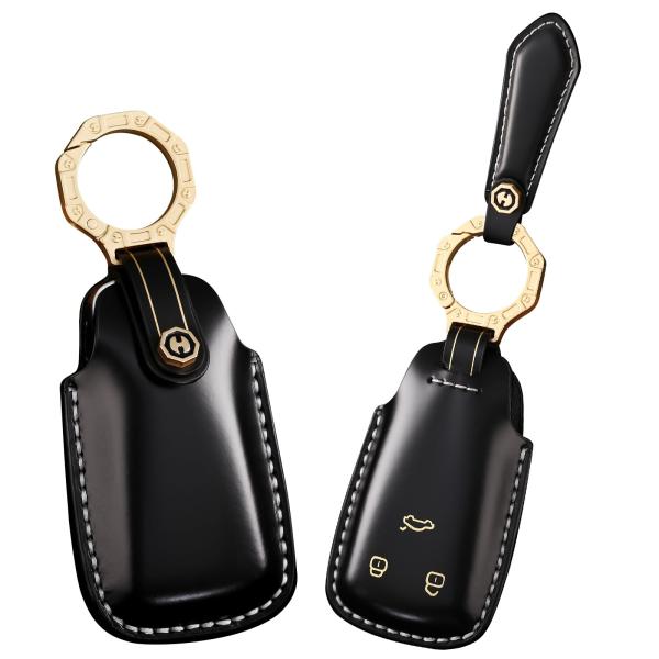 【並行輸入品】KUNIO Handmade Cowhide Leather Car Key Fob ...