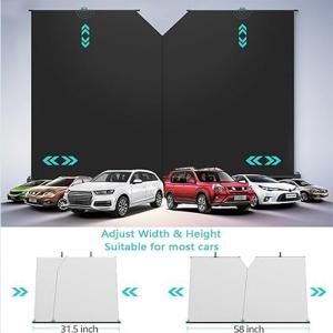 【並行輸入品】自動格納式フロントガラスサンシェ...の詳細画像3