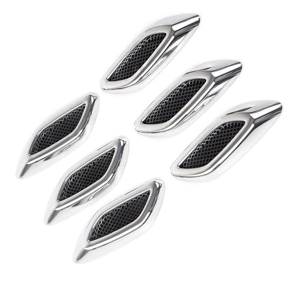 【並行輸入品】 Bawkars 6 PCS Car Fender Hood Vents Trim, ...