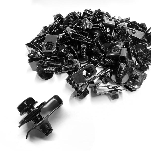 【並行輸入品】MTRPS M6 1.0 ボディボルト Uナットキット、押し出しUナット&amp;六角ヘッドオ...
