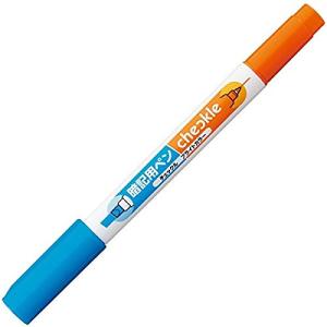 コクヨ チェックル 暗記用ペン ブライトカラー 青 オレンジ PM-M221-1P 5個セットの商品画像