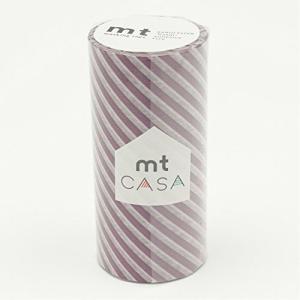 カモ井加工紙 マスキングテープ mt CASA 100mm ストライプ パープル