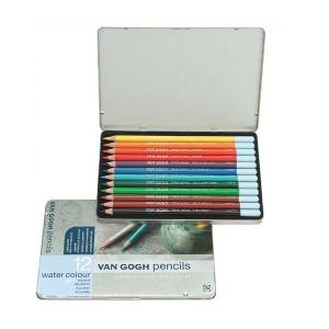 VAN GOGH ヴァンゴッホ 水彩色鉛筆 12色セット (メタルケ-ス入り) T9774-0012 488170の商品画像
