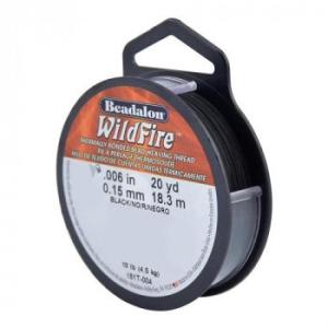 Beadalon (ビーダロン) WildFire (ワイルドファイヤー) ビーズステッチ専用糸 ブラック 0.15mmの商品画像