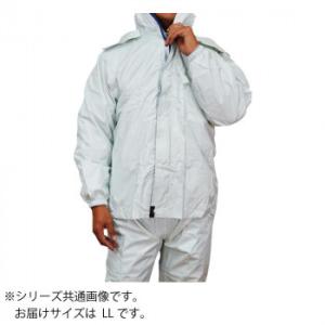 トオケミ レインウェア 7705 ニューバリューレインスーツ 着脱可能フード シルバ- LLの商品画像