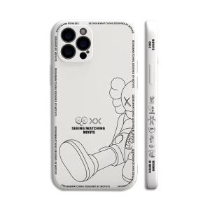 KAWS流 カウズ iPhone 13Promax 用 ケース かわいい スマホケース 薄型 TPU バンパー アイフォン ケース レンズ保
