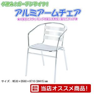 アルミアームチェア AL-53AC [A0104885] ガーデン家具 アルミチェアの商品画像