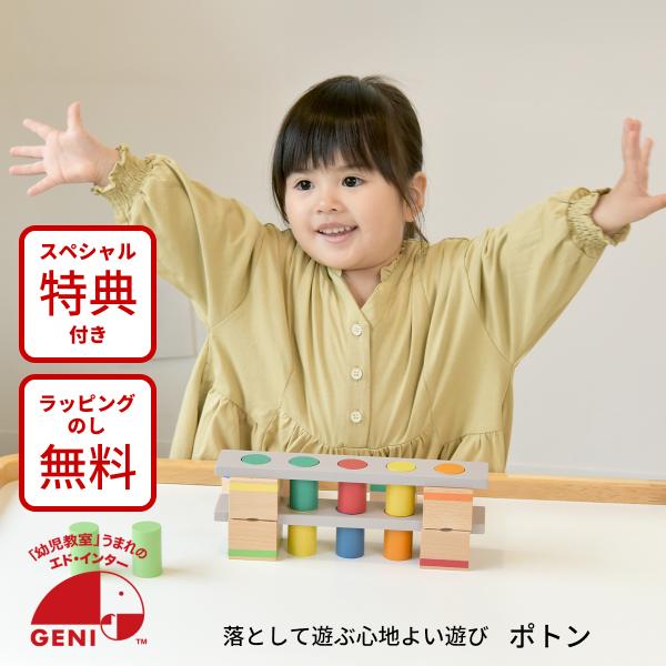 フィールグッドキューブス ポトン 827697 GENI（ジェニ）エドインター 木製知育玩具 積み木...