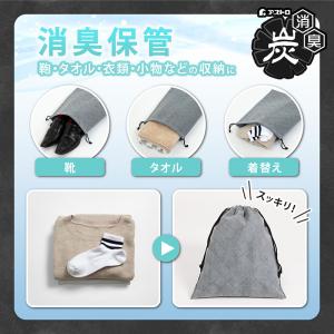 アストロ シューズバッグ グレー 2枚組 活性...の詳細画像4