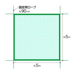 アストロ公式 養生ネット 5m×5m ケース付...の詳細画像1