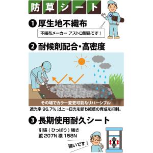アストロ公式 製品保証付き 防草シート 1×1...の詳細画像1