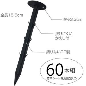 アストロ公式 固定ピン 60本 防草シート用 ...の詳細画像1