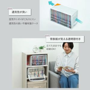 アストロ コミック本収納ケース ホワイト 3個...の詳細画像4