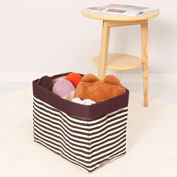 【在庫限り】収納ケース 仕切り付き 衣類収納 スリッパ 小物整理 ブラウン ボーダー セーター タオ...