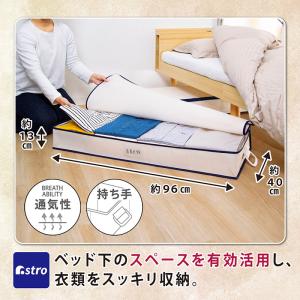 アストロ ベッド下収納ケース ホワイト 通気性...の詳細画像1