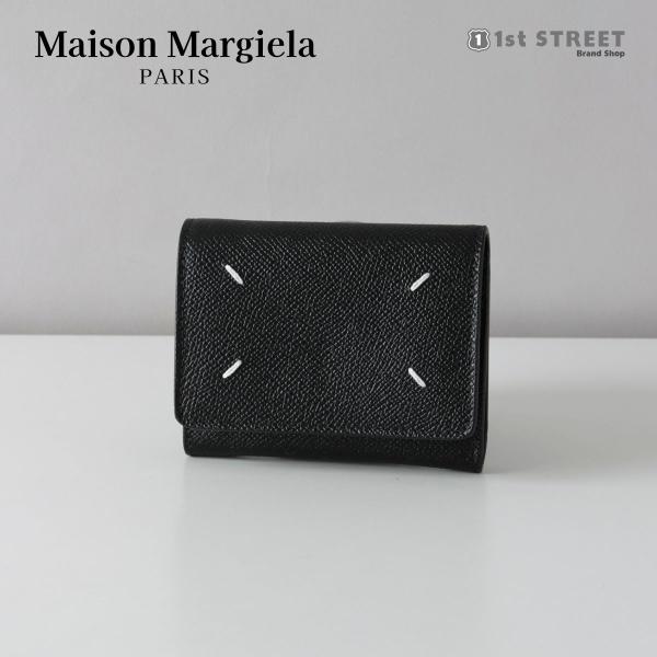 メゾン マルジェラ MAISON MARGIELA 3つ折り財布 ブラック  財布 シンプル 小銭入...