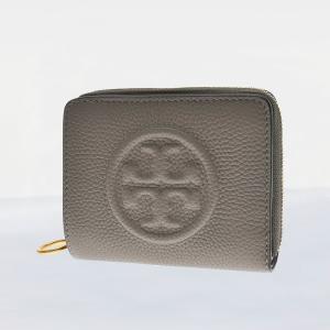 トリーバーチ TORY BURCH 2つ折小銭付き財布 グレー 74845 PERRY BOMBE BI-FOLD WALLET 082