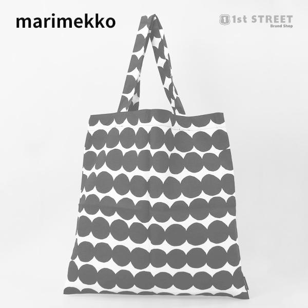 マリメッコ トートバッグ ブラックホワイト RASYMATTO COTTON BAG 68955