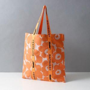 並行輸入 マリメッコ MARIMEKKO トートバッグ オレンジ A4トート ウニッコ コットン ロゴ 通勤 通学 91995 238 KIOSKI CANVAS BAGS