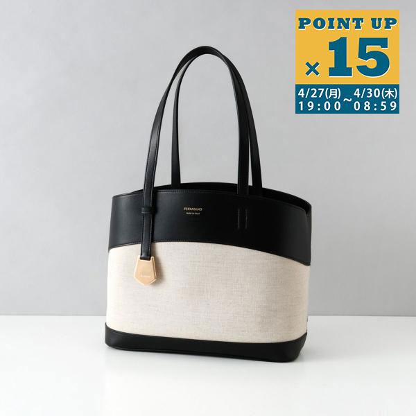 並行輸入 フェラガモ FERRAGAMO トートバッグ バッグ ハンドバッグ ポーチ付 レザー 本革...