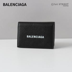 バレンシアガ BALENCIAGA 3つ折り財布 ブラック 財布 三つ折り スモール ミニ財布 レザー 594312 BLACK L WHITE 1IZI3 1090 ユニセックス メンズ レディース